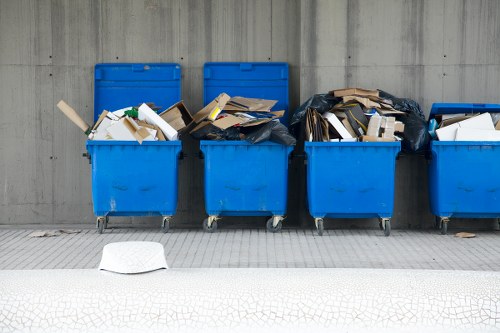 Professional waste management team at work in Hackbridge