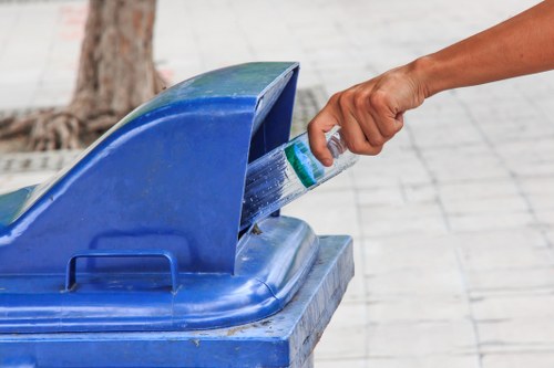 Professional waste clearance equipment on a construction site