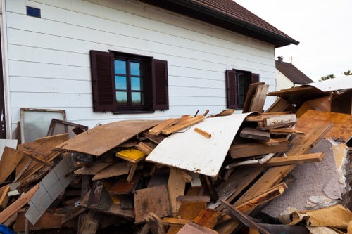 House clearance team preparing to clear a home in Hackbridge