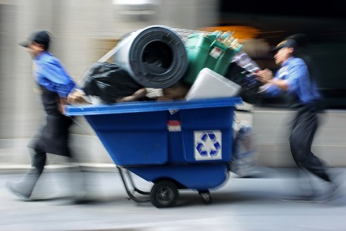 Business professionals discussing waste solutions