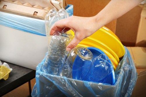 Donated furniture being loaded for charity in Hackbridge